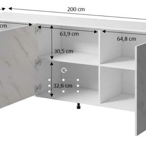 Kompaktiška spinta 80,5x200x45 cm