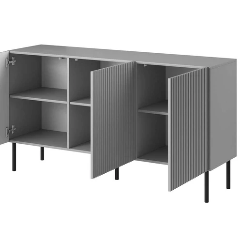 Ergonominė 150 cm komoda su metališkais kojomis