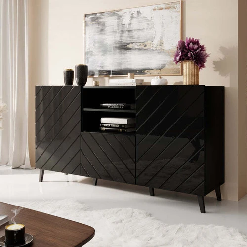 Plati 150 cm spinta su ABS briaunomis ir juodomis plastikinėmis kojomis