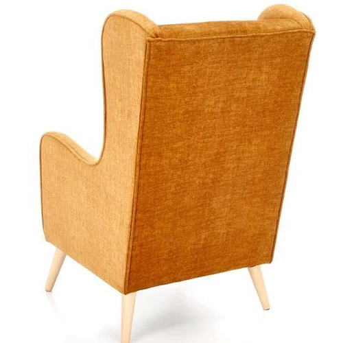 Moderni sofos lova su medžio masyvu ir mielu medaus atspalviu