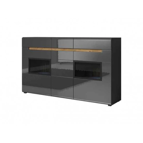 Komoda HEKTOR HR25 antracito blizgesys / appenzeller fichte