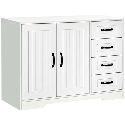 Komoda Homcom 105x40x76cm., baltos spalvos