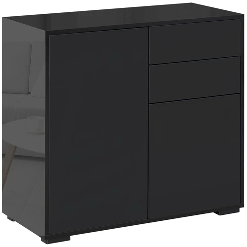 Komoda Homcom 79x36x74cm., juodos spalvos