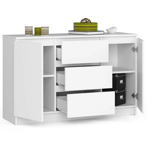 Tvirti metaliniai kreiptuvai komodoje su ABS briauna