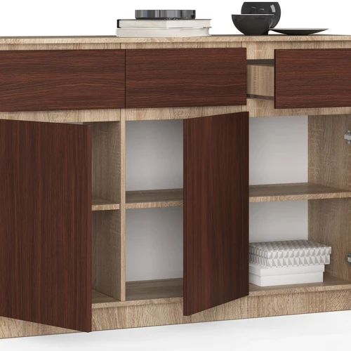 Stilinga komoda su metaliniais čiuožyklais ir ABS apvadais