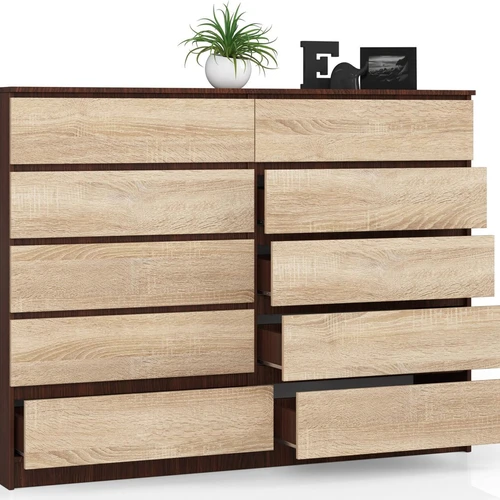 Elegantiška komoda K, 160 cm, CLP baldų sistema