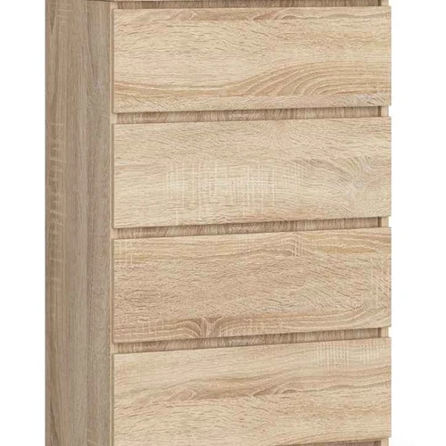 Komoda K60, 4 stalčiai, ąžuolo spalvos, 60 × 99 × 40 cm