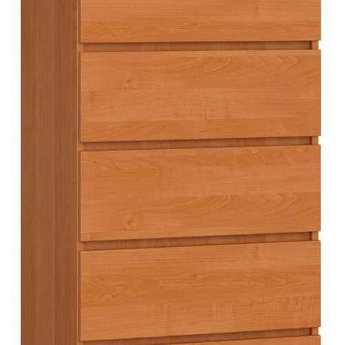 Komoda K60, 6 stalčiai, rudos spalvos, 60 × 130 × 40 cm