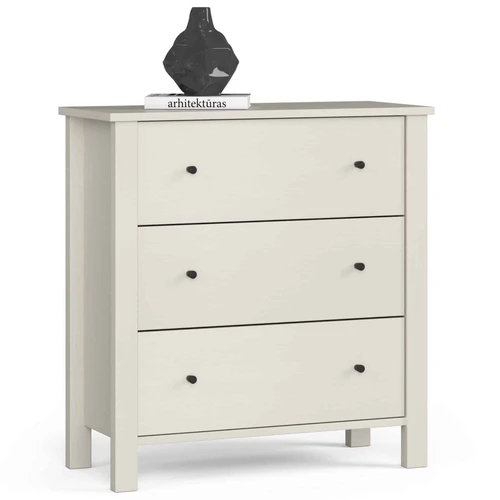 Komoda K80 Vine su 3-imis stalčiais, pilkos spalvos