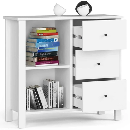 Balti stalčių fasadai