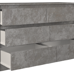 Moderni pilka komoda su ritininiais bėgeliais