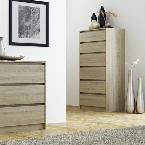 Ergonominė komoda su ritininiais bėgeliais ir MDP korpusu