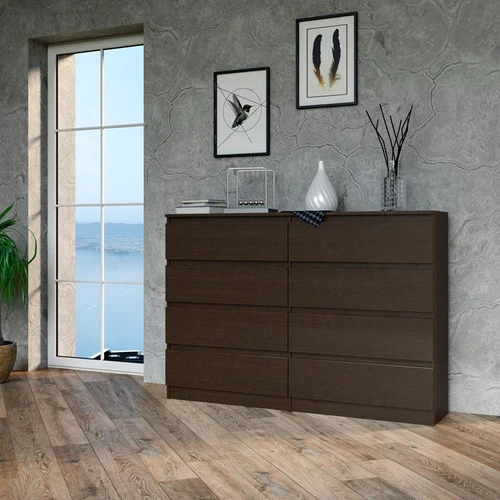 Stilinga komoda su metaliniais bėgeliais