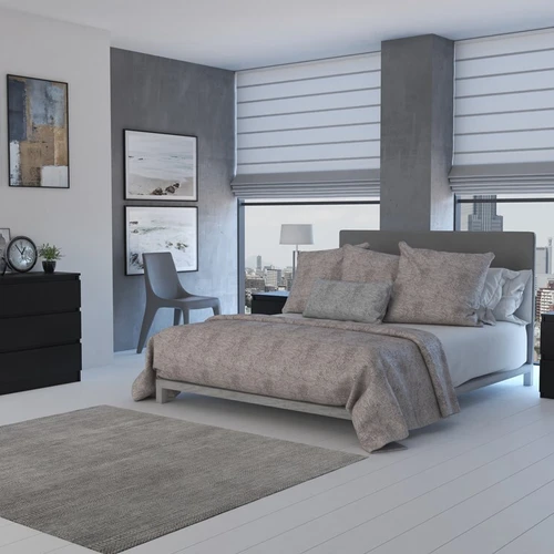 Patogi trijų stalčių komoda, juoda, 77 cm aukščio