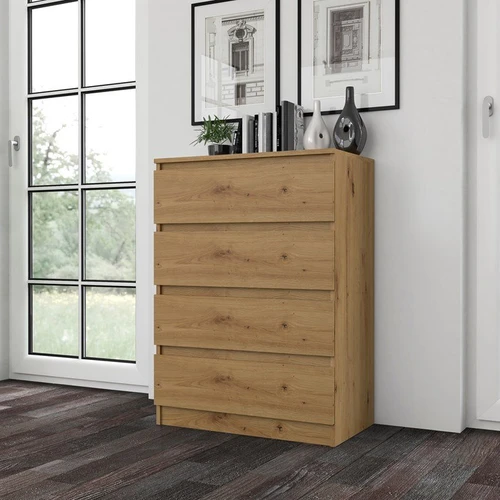 Patvari komoda iš MDP su ritininiais bėgeliais