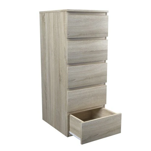 Tvarkinga komoda su PVC apdaila ir ritininiais bėgeliais