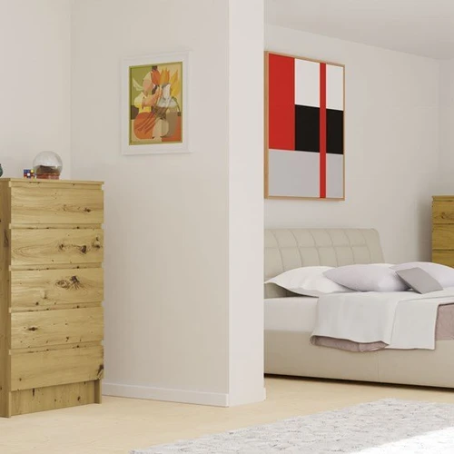 Ergonominė komoda su 5 stalčiais, tinka bet kokiai erdvei