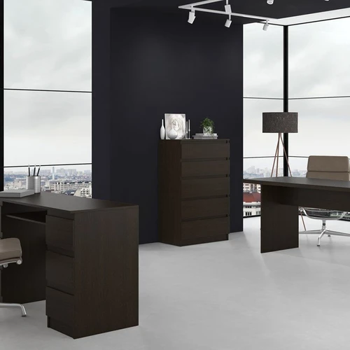 Moderni komoda wenge spalvos, 112 cm aukščio