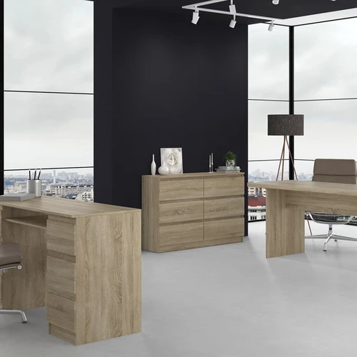 Moderni komoda su įleistinėmis rankenomis