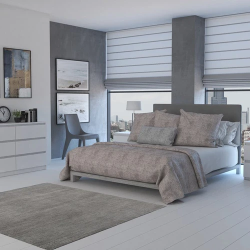 Moderni balta komoda, 120 cm pločio, MDP medžiaga