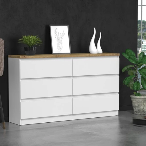 Ergonominė komoda su metaliniais bėgeliais