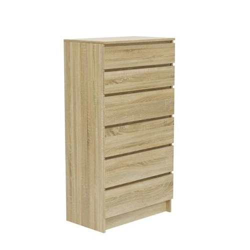 Ąžuolo spalvos komoda, 70x132x40 cm, MDP medžiaga