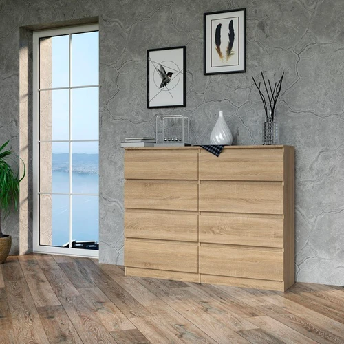 Plati 120 cm komoda su ritininiais bėgeliais