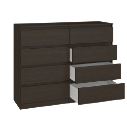 Didelė komoda 120x97 cm, tamsiai ruda (wenge)