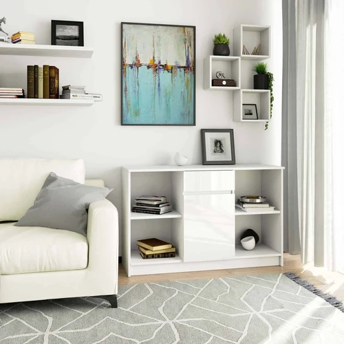 Minimalistinė komoda su funkcionaliu dizainu ir 120 cm ilgio