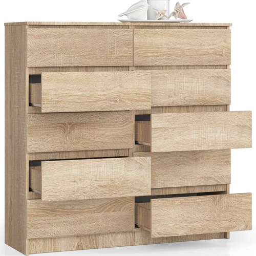 Šviesi komoda tamsiems kambariams