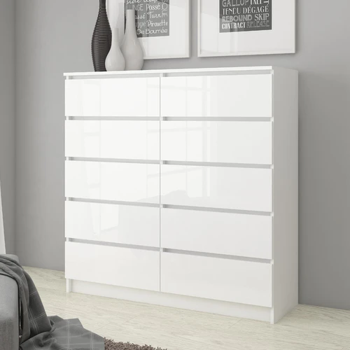 Lengvai surinkiama komoda su pristatymo vadovu