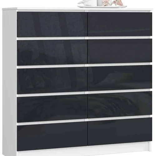 Komoda NORE K120, baltos/pilkos spalvos