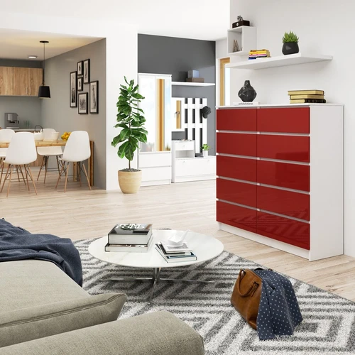 10 stalčių komoda tinka svetainei ar biurui