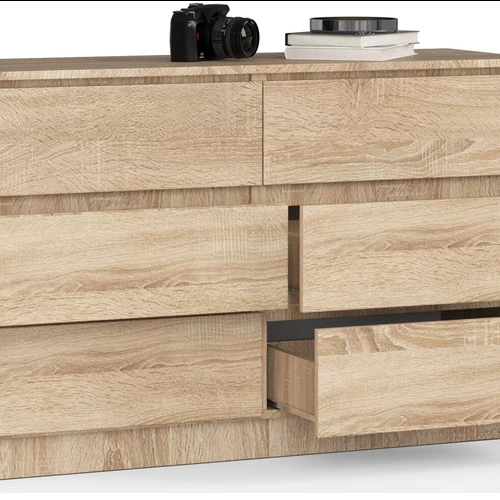 Elegantiška sonomos ąžuolo spalvos komoda