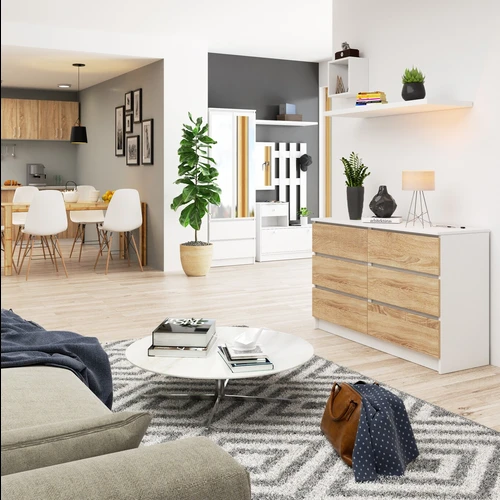 Moderni komoda iš dilimui atsparios medžiagos