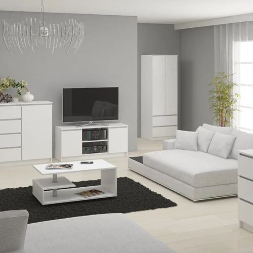 Erdvi baltos komodos su 6 stalčiais – modernus sprendimas jūsų namams