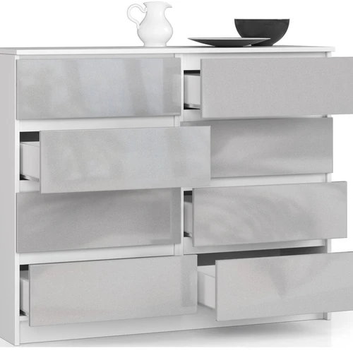 Moderni komoda be rankenų, tinkanti bet kuriam interjerui