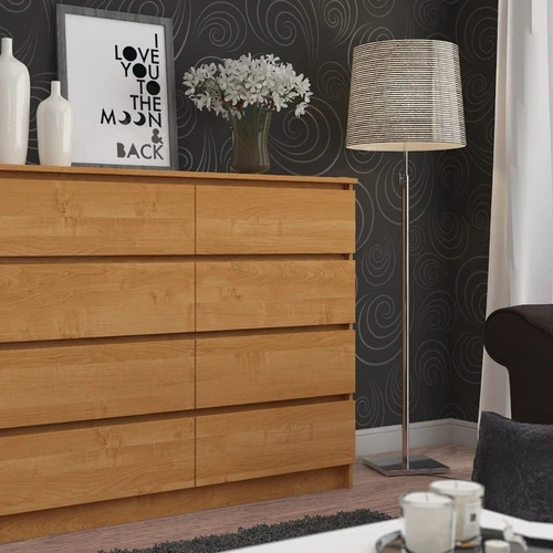 Laminuota komoda su tvirta konstrukcija ir moderniu dizainu