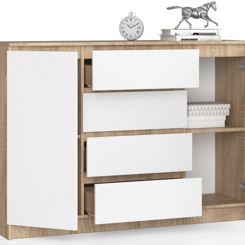 Praktiška komoda biurui ar svetainei