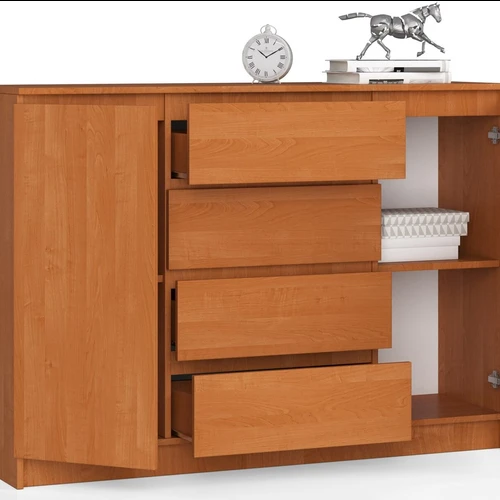 Erdvi komoda su stalčiais – praktiškumas ir grožis