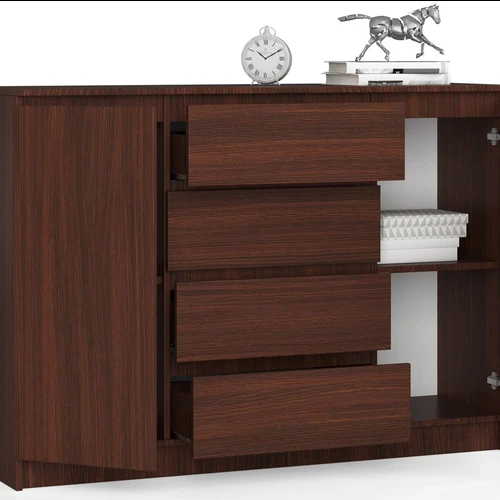 Talpi komoda K140 su dviejų spintelių ir keturių stalčių