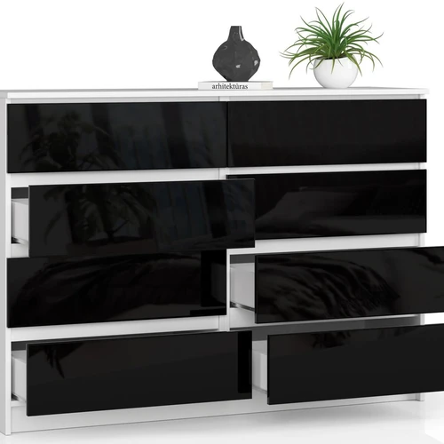 Komoda su metaliniais kreiptuvais ir ABS briauna