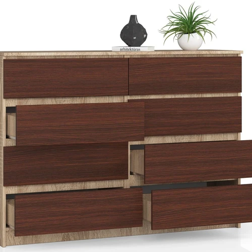 Tvirtos konstrukcijos komoda iš 16 mm laminuotos plokštės