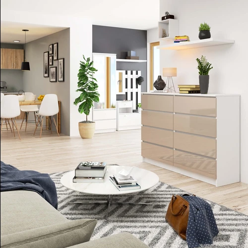 Svetainės komoda su moderniu dizainu – puikus dekoracinis elementas