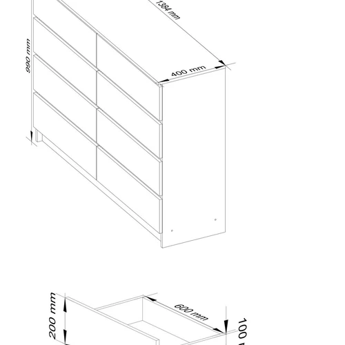 Raudonos akrilo komodos – madingas akcentas jūsų erdvei