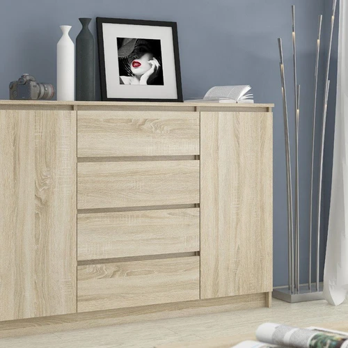 Moderni komoda su sonoma ąžuolo atspalviu