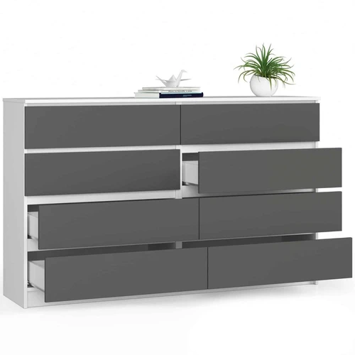 MDF komoda su metalo kreiptuvais ir ABS briauna