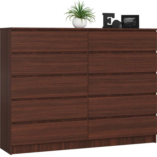 Komoda NORE K160, tamsiai rudos spalvos