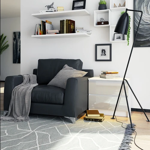 Moderni komoda su apsaugine ABS briauna ir blizgiu akrilu