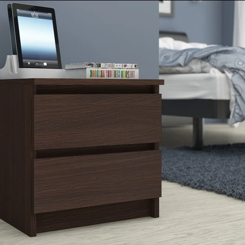 Patvarus naktinis staliukas su wenge spalva